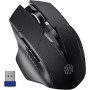INPHIC Ratón inalámbrico recargable, mouse inalámbrico de 2.4 G con nano receptor USB para laptop, PC, tabletas, 6 botones,