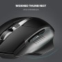 INPHIC Ratón inalámbrico recargable, mouse inalámbrico de 2.4 G con nano receptor USB para laptop, PC, tabletas, 6 botones,