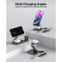 Cargador inalámbrico con mag-Safe, estación de Carga iPhone 3 en 1 para Apple Watch, Cargador inalámbrico inductivo Plegable