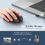 TECKNET Ratón Inalámbrico, 5 Niveles 2600 dpi, 2.4G Ratón Inalámbrico USB Ergonómico, 6 Botones, 24 Meses Duración de Batería,