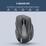 TECKNET Ratón Inalámbrico, 5 Niveles 2600 dpi, 2.4G Ratón Inalámbrico USB Ergonómico, 6 Botones, 24 Meses Duración de Batería,