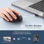 TECKNET Ratón Inalámbrico, 5 Niveles 2600 dpi, 2.4G Ratón Inalámbrico USB Ergonómico, 6 Botones, 24 Meses Duración de Batería,