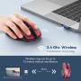 TECKNET Ratón Inalámbrico, 5 Niveles 2600 dpi, 2.4G Ratón Inalámbrico USB Ergonómico, 6 Botones, 24 Meses Duración de Batería,