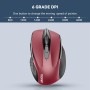 TECKNET Ratón Inalámbrico, 5 Niveles 2600 dpi, 2.4G Ratón Inalámbrico USB Ergonómico, 6 Botones, 24 Meses Duración de Batería,