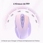 TECKNET Ratón Inalámbrico, 5 Niveles 2600 dpi, 2.4G Ratón Inalámbrico USB Ergonómico, 6 Botones, 24 Meses Duración de Batería,