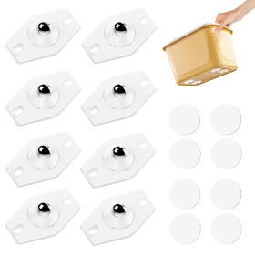 Flintronic 8 Piezas Ruedas para Muebles Pequeñas, Autoadhesivas Ruedas para Electrodomésticos, Ruedas 360 Grados para Muebles,