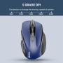 TECKNET Ratón Inalámbrico, 5 Niveles 2600 dpi, 2.4G Ratón Inalámbrico USB Ergonómico, 6 Botones, 24 Meses Duración de Batería,