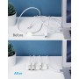 Anker Administración de cables, soporte magnético para cables de escritorio, 5 clips para cables Lightning, cable USB-C, micro