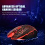 VGUARD Ratón Gaming con Cable, 4 dpi Ajustables hasta 2400, Gaming Mouse Óptico, Ratón Ergonómico Óptico RGB con 6 Botones y LED