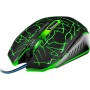 VGUARD Ratón Gaming con Cable, 4 dpi Ajustables hasta 2400, Gaming Mouse Óptico, Ratón Ergonómico Óptico RGB con 6 Botones y LED