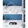 Anker Administración de cables, soporte magnético para cables de escritorio, 5 clips para cables Lightning, cable USB-C, micro