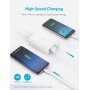 Anker PowerPort + 5 Cargador USB de Pared con 5 Puertos 60W, USB-C Tipo c con para MacBook, Samsung Galaxy S9, Nexus 5X / 6P y