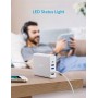 Anker PowerPort + 5 Cargador USB de Pared con 5 Puertos 60W, USB-C Tipo c con para MacBook, Samsung Galaxy S9, Nexus 5X / 6P y