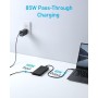 Concentrador USB-C Anker 364 (10 en 1) con Potencia máxima de 100 W, Dos Puertos HDMI 4K, un Puerto Ascendente USB-C y 4 Puertos