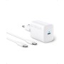 Cargador USB-C de 30 W, Cargador Anker 312 con diseño Compacto, Carga rápida de Alta Velocidad para Samsung S23, MacBook Air,