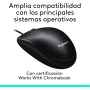 Logitech M100 Ratón con Cable USB, 3 Botones, Seguimiento Óptimo 1000 DPI, Ambidestro, Compatible con PC, Mac, Portátil - Negro