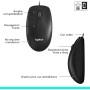 Logitech M100 Ratón con Cable USB, 3 Botones, Seguimiento Óptimo 1000 DPI, Ambidestro, Compatible con PC, Mac, Portátil - Negro