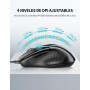TECKNET Silenciosos Ratón con Cable USB de 1,5 m, 6 Botones, hasta 6400DPI, Superficie Antihuellas para Computadora Portátil,