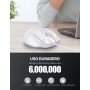 TECKNET Silenciosos Ratón con Cable USB de 1,5 m, 6 Botones, hasta 6400DPI, Superficie Antihuellas para Computadora Portátil,