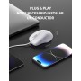 TECKNET Silenciosos Ratón con Cable USB de 1,5 m, 6 Botones, hasta 6400DPI, Superficie Antihuellas para Computadora Portátil,