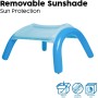 BESTWAY 52192 - Piscina Hinchable Infantil con Parasol Canopy 147x147x122 cm Multicolor con Animales Marinos 265 Litros Para