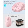 TECKNET Silenciosos Ratón con Cable USB de 1,5 m, 6 Botones, hasta 6400DPI, Superficie Antihuellas para Computadora Portátil,