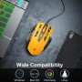 Uineer Ratón con Cable, 7200 dpi Ajustable y 6 Botones, diseño ergonómico, ratón óptico USB optimizado para PC portátil para