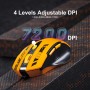 Uineer Ratón con Cable, 7200 dpi Ajustable y 6 Botones, diseño ergonómico, ratón óptico USB optimizado para PC portátil para