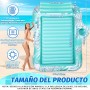 Charmofun Flotador Inflable de Bronceado Grande, Colchoneta Hinchable Piscina con Portavasos y Barra de Hielo, Piscina Bronceado