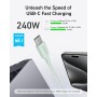 Anker Cable USB C a USB C (240 W, 6 pies), cable de carga USB C tipo C, cable de carga rápida USB C para iphone 15, MacBook Pro