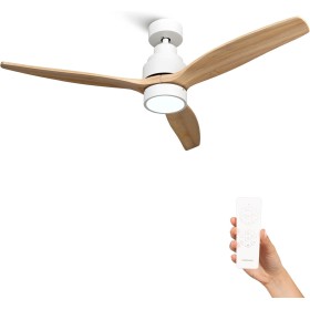 Mellerware - Ceiling Fan with Remote Control Brizy Bright | 30 W | 6 Speeds | Ultra Quiet | 3 Blades 132 Diameter |