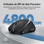 TECKNET Ratón Inalámbrico Recargable, Ratón Inalámbrico Silencioso, Reducción de Ruido hasta un 90%, 4800 dpi, 6 Botones