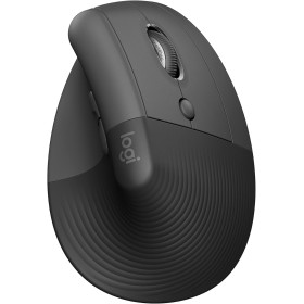 Logitech Lift Ratón Ergonómico Vertical, Inalámbrico, Bluetooth o receptor Logi Bolt USB, clics Silenciosos, 4 botones,