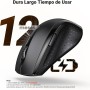 UGREEN Ratón Inalámbrico 2.4GHz Ergonómico Receptor USB 5 Niveles 1600 dpi Botón de Silencio, Compatible con Ordenador PC