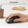 UGREEN Ratón Inalámbrico 2.4GHz Ergonómico Receptor USB 5 Niveles 1600 dpi Botón de Silencio, Compatible con Ordenador PC