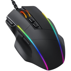 Dacoity Ratón Gaming con Cable, Ratón RGB Ergonómico de 8000 dpi (5 Niveles), 8 Botones Programables, 7 Modos de Iluminación RGB
