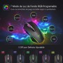 VIVIJO Ratón Gaming con Cable, 5 dpi Adjustables hasta 7200, Mouse Óptico, Ergonómico, RGB con 8 programables Botones y