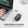 acer Ratón Inalámbrico Ergonómico, 2,4 GHz Wireless Mouse con 3 dpi Niveles Ajustables, Mouse Inalámbrico Ópticode 6 Botones,