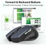 acer Ratón Inalámbrico Ergonómico, 2,4 GHz Wireless Mouse con 3 dpi Niveles Ajustables, Mouse Inalámbrico Ópticode 6 Botones,