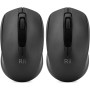 Rii Ratón inalámbrico RM100+, para PC, Portátil, Windows, Ofimática. 1000 dpi. Incluye Receptor USB (Negro)