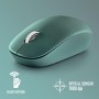 NGS Fog Pro Green - Ratón Inalámbrico Óptico de 1000 dpi, Interfaz Nano USB, Botones Silenciosos, 2 Botones y Rueda de