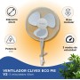 Clivex Eco Foot and Wall Oscillating Fan 3 Speeds 40 cm (45W) With Stand and Extendable Height