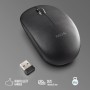 NGS Fog Pro Green - Ratón Inalámbrico Óptico de 1000 dpi, Interfaz Nano USB, Botones Silenciosos, 2 Botones y Rueda de