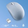 NGS Fog Pro Green - Ratón Inalámbrico Óptico de 1000 dpi, Interfaz Nano USB, Botones Silenciosos, 2 Botones y Rueda de