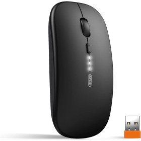 INPHIC Raton inalámbrico, 2.4G Raton inalámbrico Recargable con Receptor USB, 3 Niveles Ajustables De dpi para Computadora