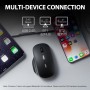 INPHIC Raton inalámbrico, 2.4G Raton inalámbrico Recargable con Receptor USB, 3 Niveles Ajustables De dpi para Computadora