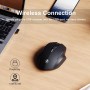 Uineer Raton Inalambrico, [Actualizado] Pantalla con Batería Visible, Raton Ordenador Inalambrico 2.4G USB, 4 Niveles dpi