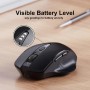 Uineer Raton Inalambrico, [Actualizado] Pantalla con Batería Visible, Raton Ordenador Inalambrico 2.4G USB, 4 Niveles dpi