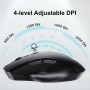 Uineer Raton Inalambrico, [Actualizado] Pantalla con Batería Visible, Raton Ordenador Inalambrico 2.4G USB, 4 Niveles dpi