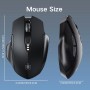 Uineer Raton Inalambrico, [Actualizado] Pantalla con Batería Visible, Raton Ordenador Inalambrico 2.4G USB, 4 Niveles dpi